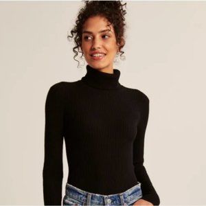 Abercrombie and Fitch Black Ribbed Turtleneck